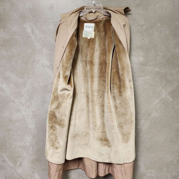 Vintage Neil Martin Men's Zip out Lining Tan Belted Trench Coat Size 16 - Picture 4 of 9